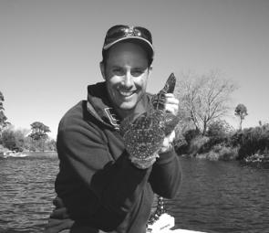 Michael Fennessy about to release a nice size dusky in the Tambo River.